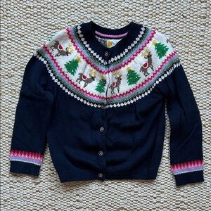 Mini Boden Fair Isle Christmas cardigan